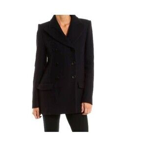 Isabel Marant Etoile Black Wool Blend Tailored Jacket Cyril Dancer Coat Sz 2/34
